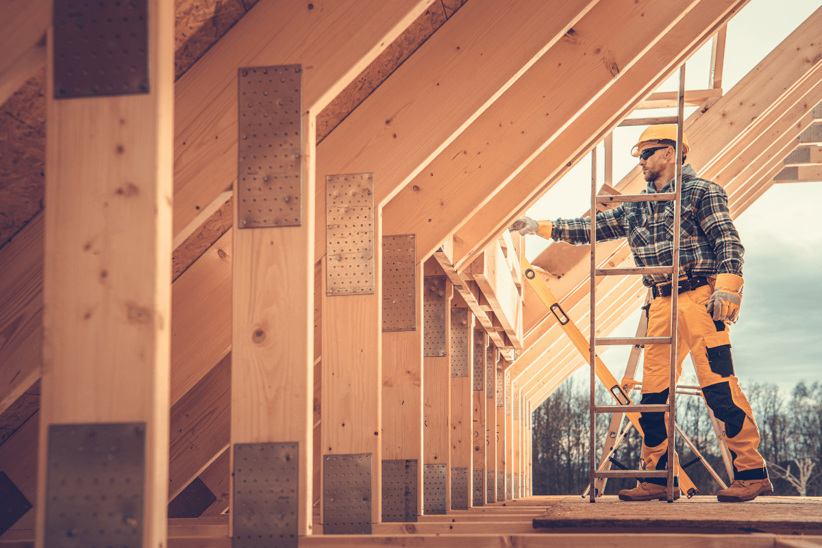 Vue d’un chantier de construction en France, symbolisant l’empreinte carbone du secteur du bâtiment
